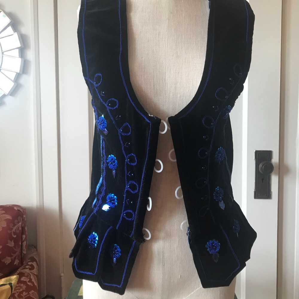 Ornate velvet vest
